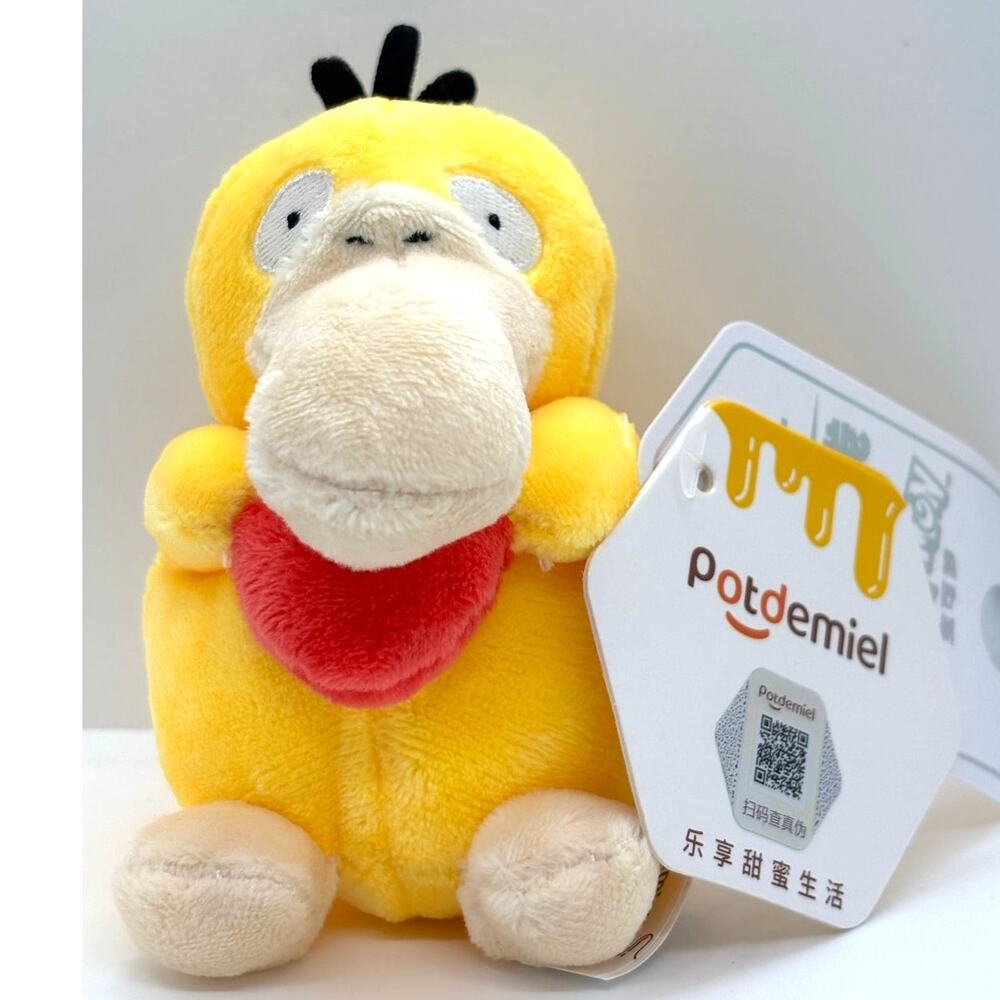 Pokemon x Potdemiel Psyduck with Heart Plush Pendant/Bag Charm, Soft - New